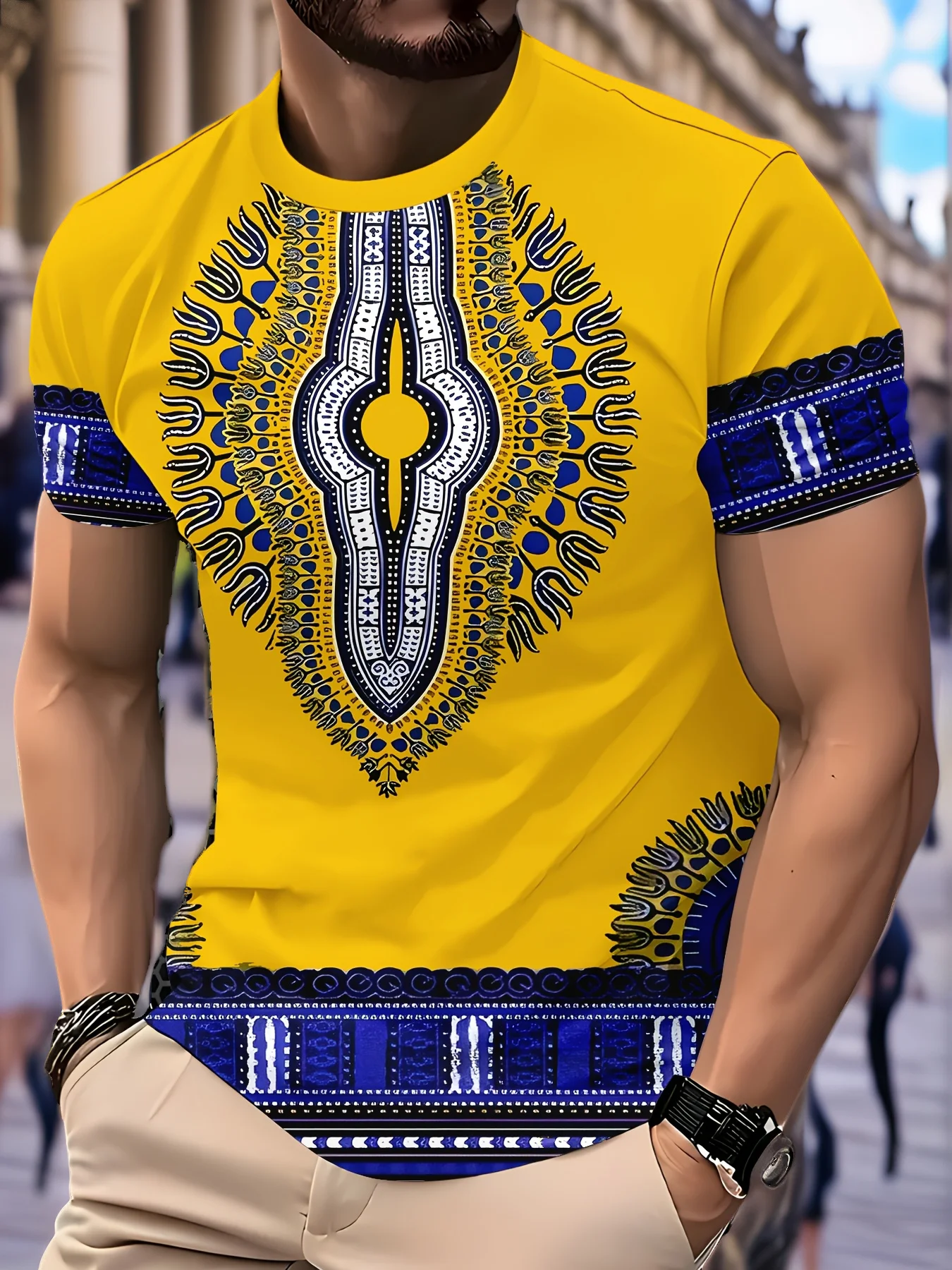 Dashiki Shirt Men - قميص رجالي عتيق بنمط داشيكي أفريقي