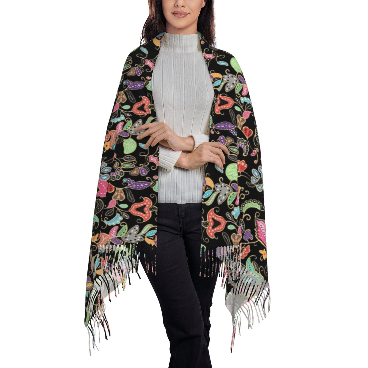 Batik Sarong Wrap - سارونج باتيك كيبايا وشاح بنفسجي مع