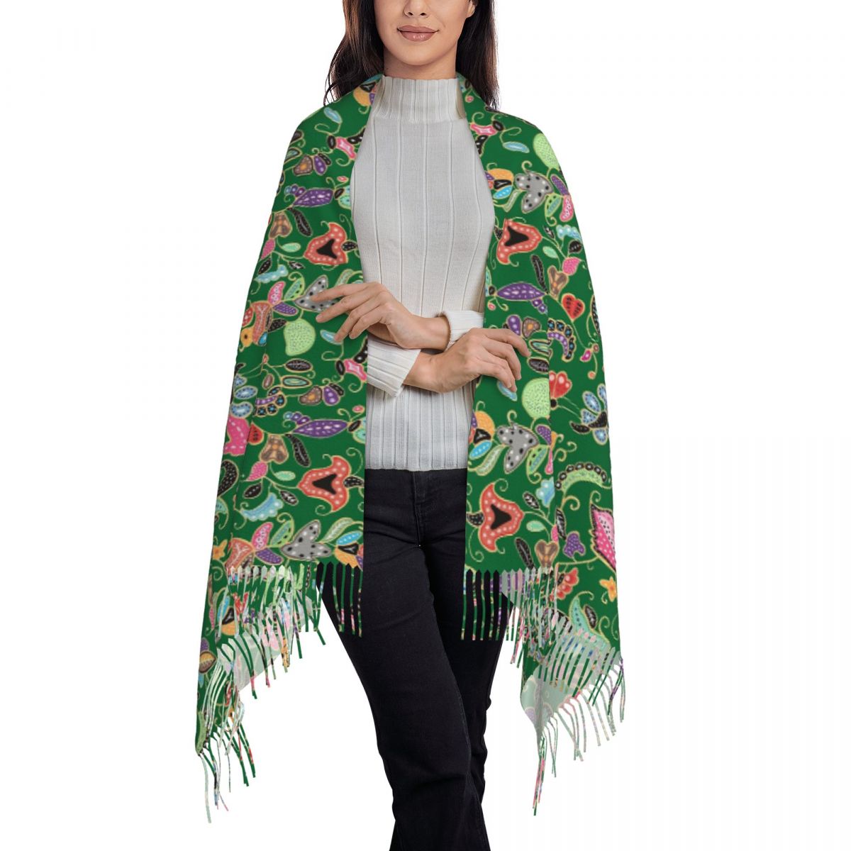 Batik Sarong Wrap - سارونج باتيك كيبايا وشاح بنفسجي مع