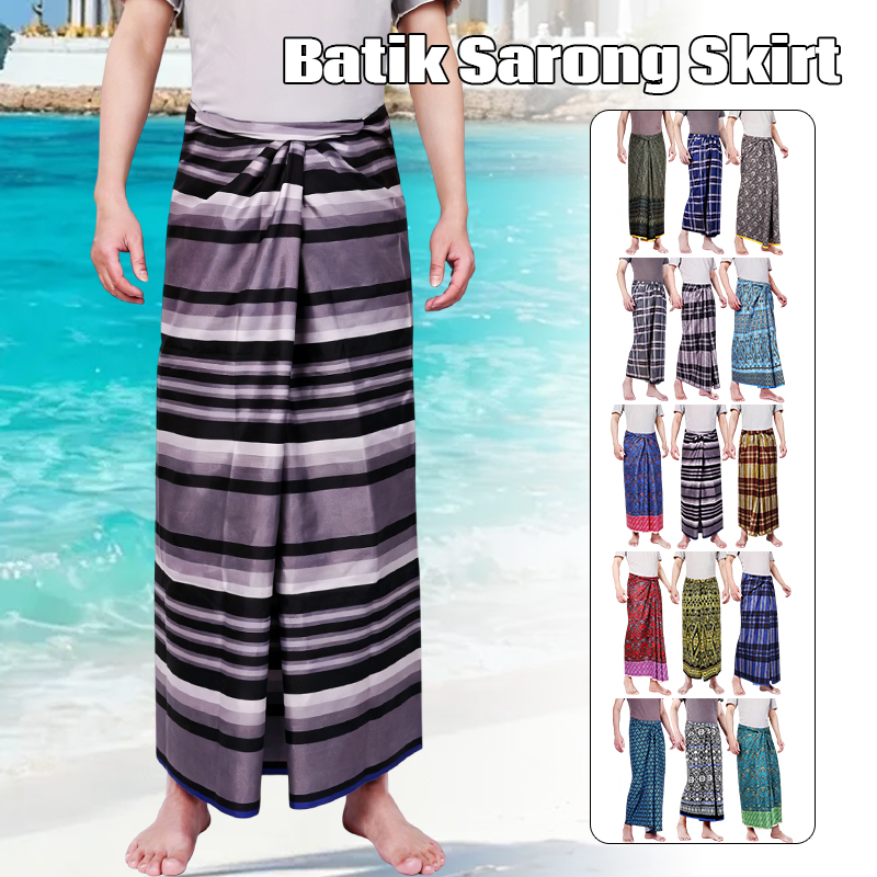 Batik Sarong Wrap - تنورة سارونج باتيك للرجال والنساء، فستان