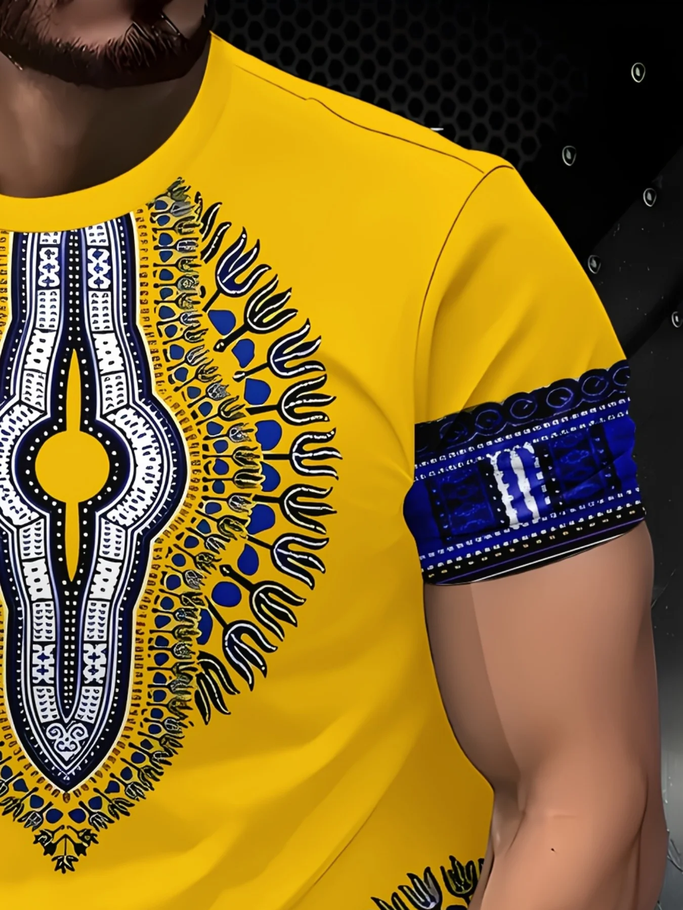 قميص رجالي عتيق بنمط داشيكي أف - مراجعة Dashiki Shirt Men وسعره