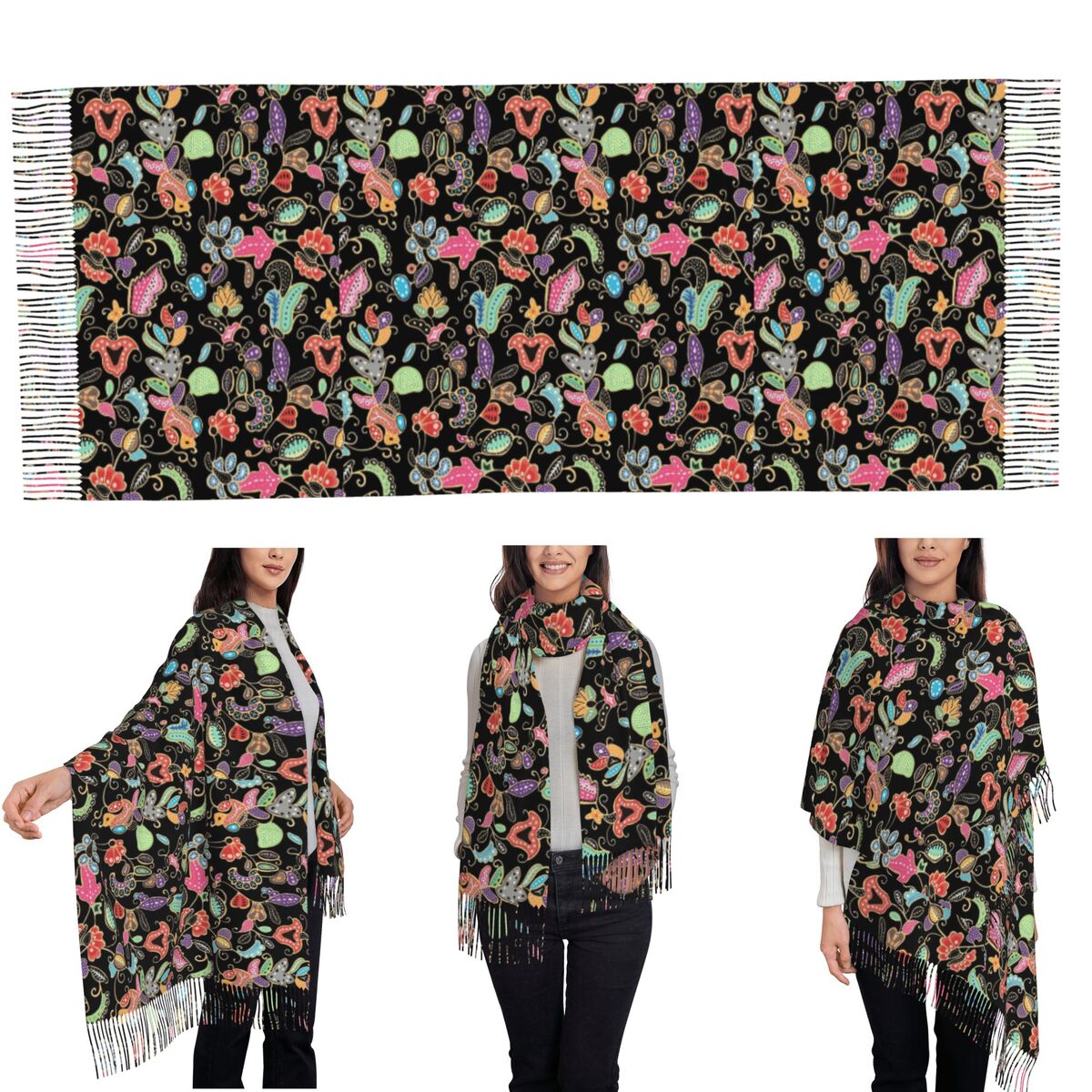 سارونج باتيك كيبايا وشاح بنفسج - مراجعة Batik Sarong Wrap وسعره