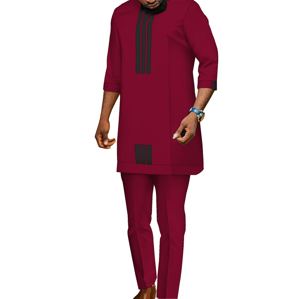 طقم قميص وبنطال رجالي أفريقي م - مراجعة Dashiki Shirt Men وسعره