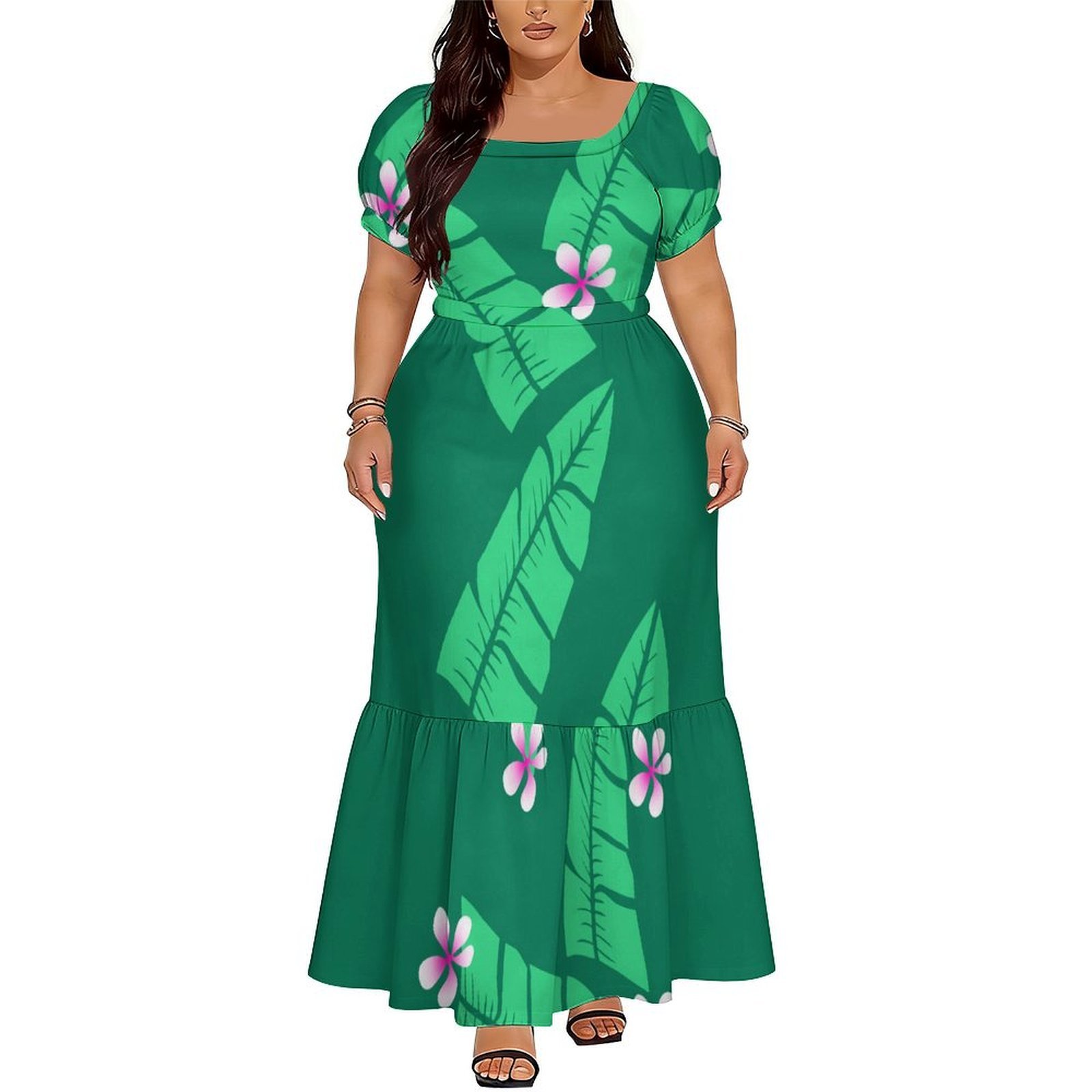 فستان نسائي مريح بأكمام قصيرة  - مراجعة Ethnic Gown وسعره
